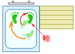 ⑤健側の足を軸にぐるりと体の向きを変え浴槽に腰をおろす