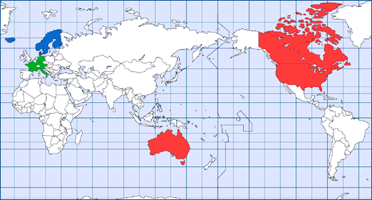 世界の福祉国家マップ