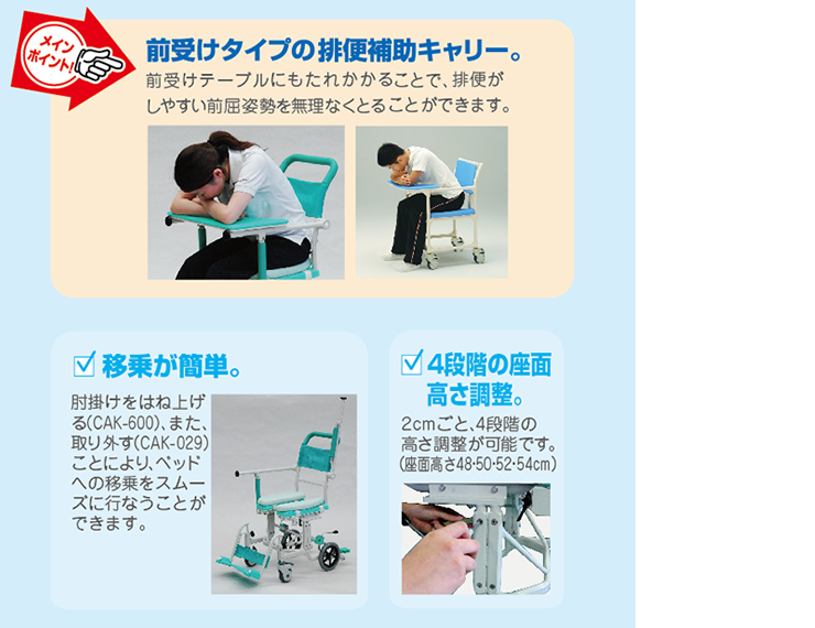フロントレストキャリー（CAK029）｜福祉用具なら【矢崎化工