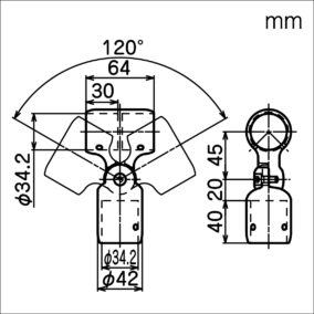 つなぎ支柱ジョイント（EC5047）｜福祉用具なら【矢崎化工kaigo-web】