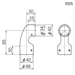 支柱エンド（ECL5049）｜福祉用具なら【矢崎化工kaigo-web】